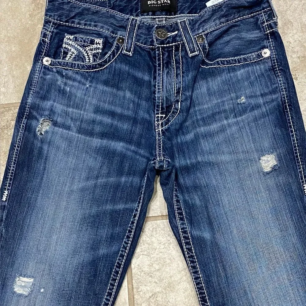 Big Star Pioneer Bootcut Jeans Men’s 32R (32x31) Medium Wash EUC